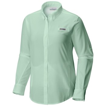 Columbia Overhemd Dames, PFG Tamiami II Long Sleeve Plus Size LichtMintgroen, 21IUCEWBH